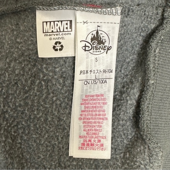 DISNEY Mens Marvel Comics Hulk Ironman Cpt America Zip Hoodie Sweatshirt, Size S - Picture 6 of 10